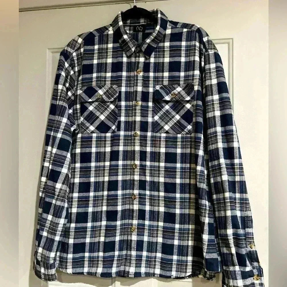 BURNSIDE MENS LONG SLEEVE FLANNEL SHIRT SIZE 2XL NEW NO TAGS